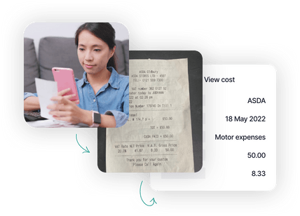 taking photo of expense receipt using the TaxBoxx App